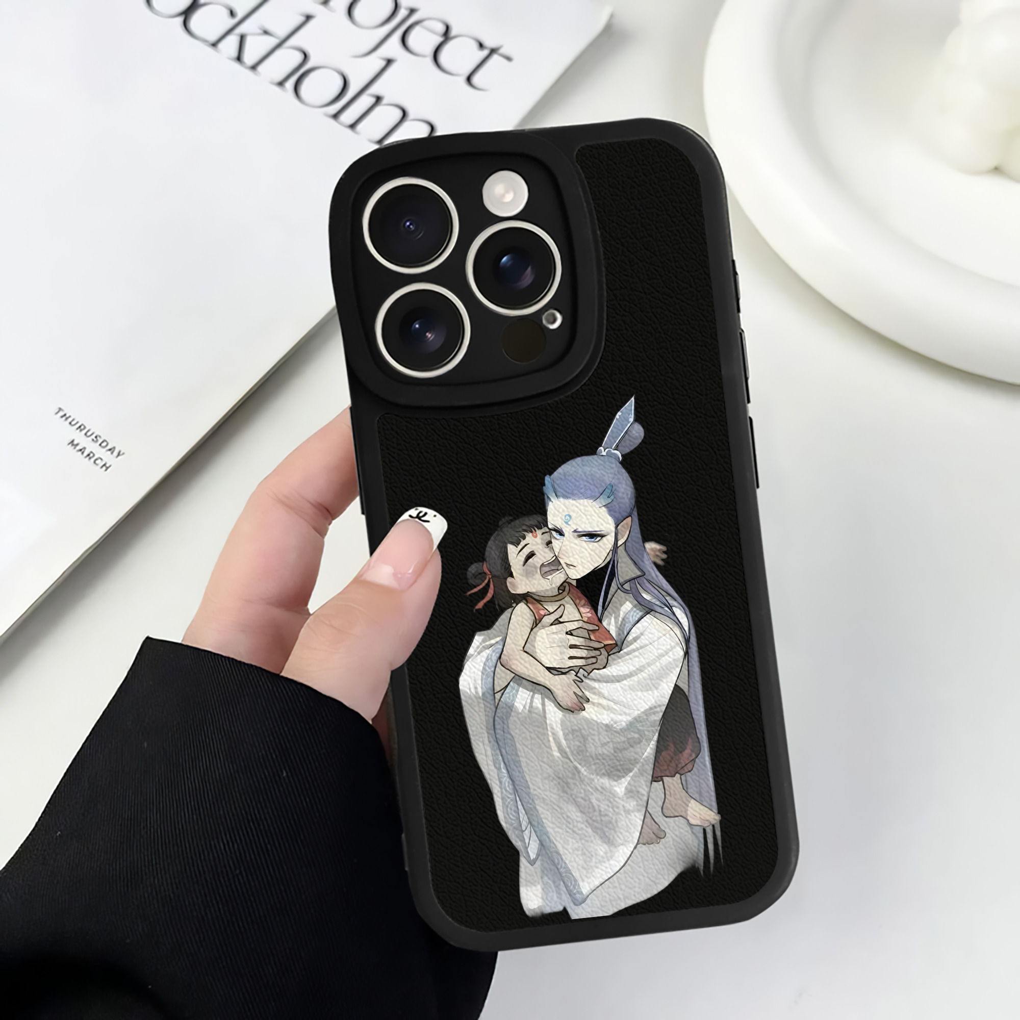 （画像用） Ne Zha 2 ナタ 魔童の大暴れ 【iPhone 16シリーズ対応】シリコンスマホケース（レザー調） 材質：シリコン